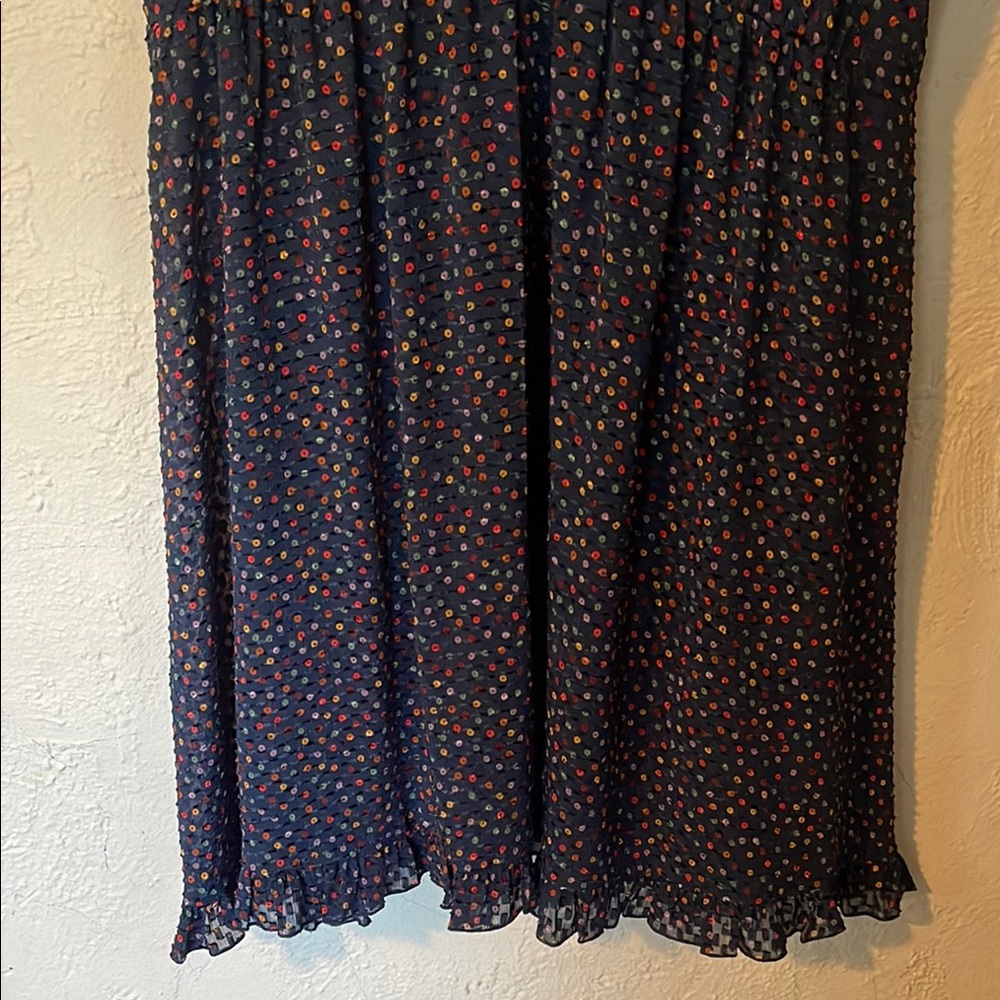 Madewell Chic Navy Blue Polka Dot Dress - Picture 6 of 9